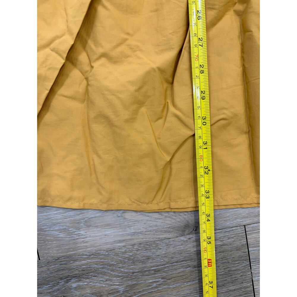 Who What Wear Mustard Tiered Skirt Medium Cottagecore Fall Statement NWT - Picture 4 of 5